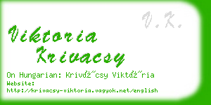 viktoria krivacsy business card